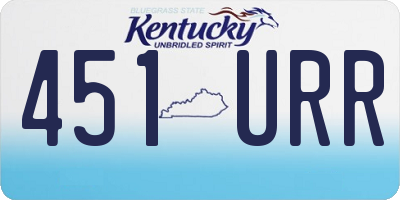 KY license plate 451URR