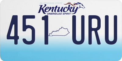KY license plate 451URU