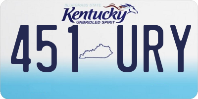 KY license plate 451URY