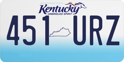 KY license plate 451URZ