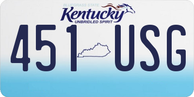 KY license plate 451USG