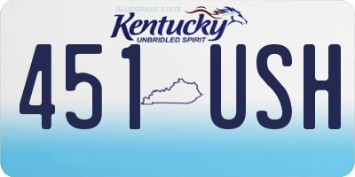 KY license plate 451USH