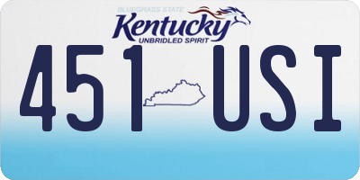 KY license plate 451USI