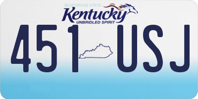KY license plate 451USJ