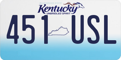 KY license plate 451USL