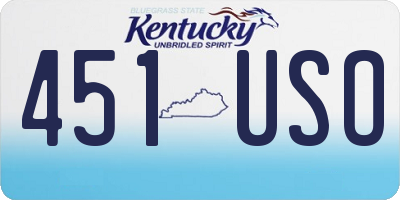 KY license plate 451USO