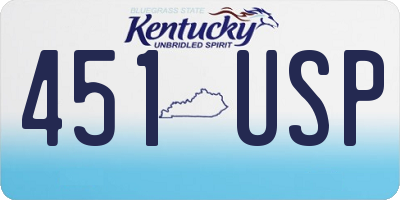 KY license plate 451USP