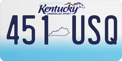 KY license plate 451USQ