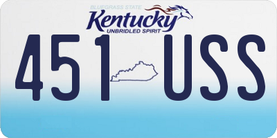 KY license plate 451USS
