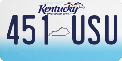 KY license plate 451USU