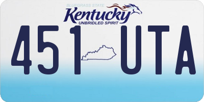 KY license plate 451UTA