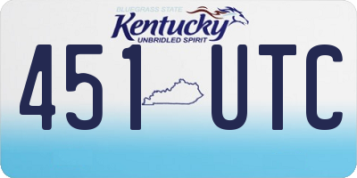 KY license plate 451UTC