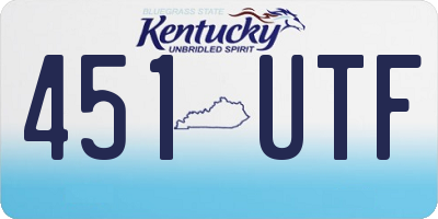 KY license plate 451UTF