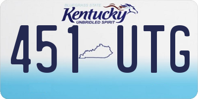 KY license plate 451UTG