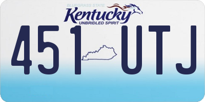 KY license plate 451UTJ