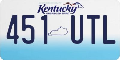 KY license plate 451UTL