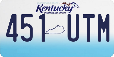 KY license plate 451UTM