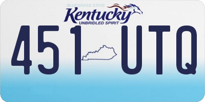 KY license plate 451UTQ