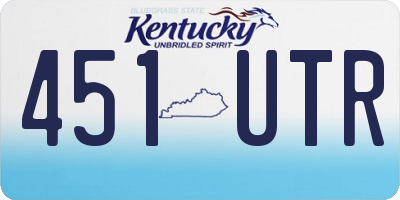 KY license plate 451UTR