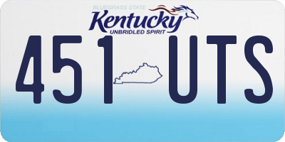KY license plate 451UTS