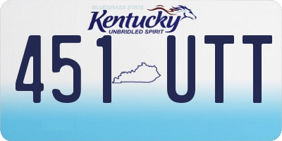 KY license plate 451UTT