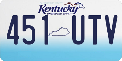 KY license plate 451UTV