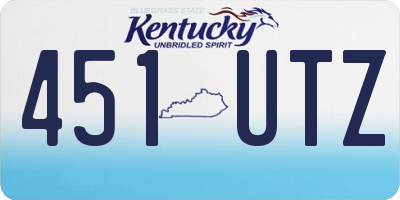 KY license plate 451UTZ