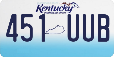 KY license plate 451UUB