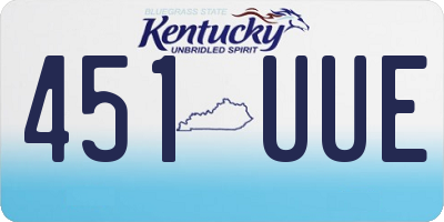 KY license plate 451UUE
