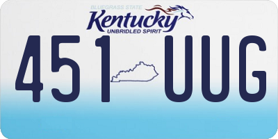 KY license plate 451UUG