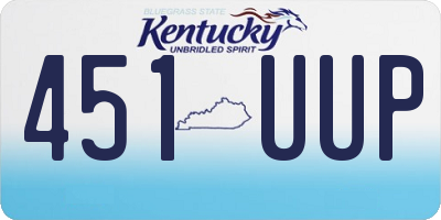 KY license plate 451UUP