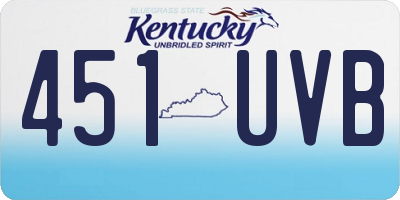 KY license plate 451UVB