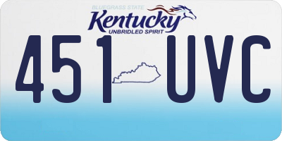KY license plate 451UVC