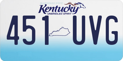 KY license plate 451UVG