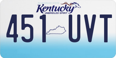 KY license plate 451UVT