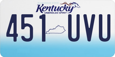 KY license plate 451UVU
