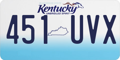 KY license plate 451UVX