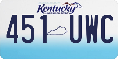KY license plate 451UWC