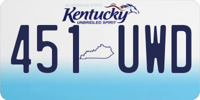 KY license plate 451UWD