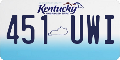KY license plate 451UWI