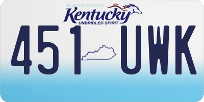 KY license plate 451UWK