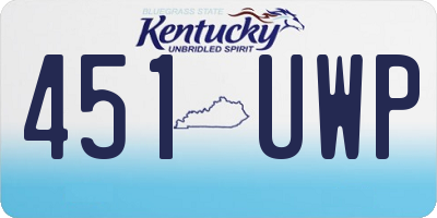 KY license plate 451UWP