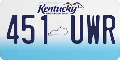 KY license plate 451UWR