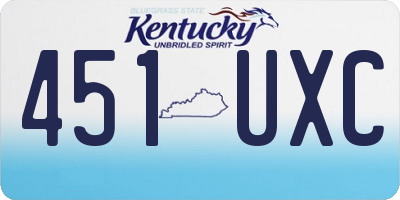 KY license plate 451UXC