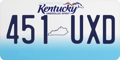 KY license plate 451UXD