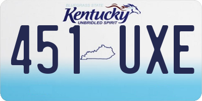 KY license plate 451UXE