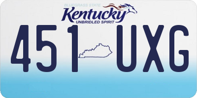 KY license plate 451UXG