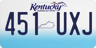 KY license plate 451UXJ