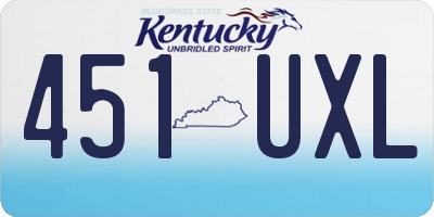 KY license plate 451UXL