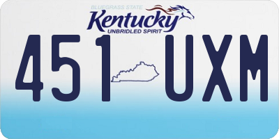 KY license plate 451UXM